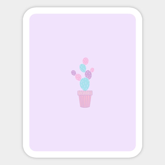 Pastel cactus Sticker by LPR